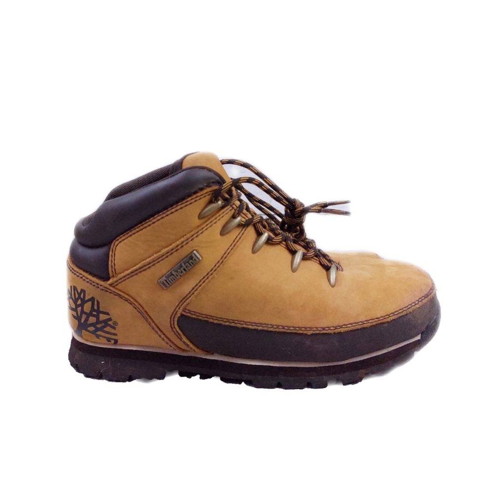 Timberland Boys 6.5 Waterproof Nubuck Leather Euro Hiking Boots - Picture 3 of 9